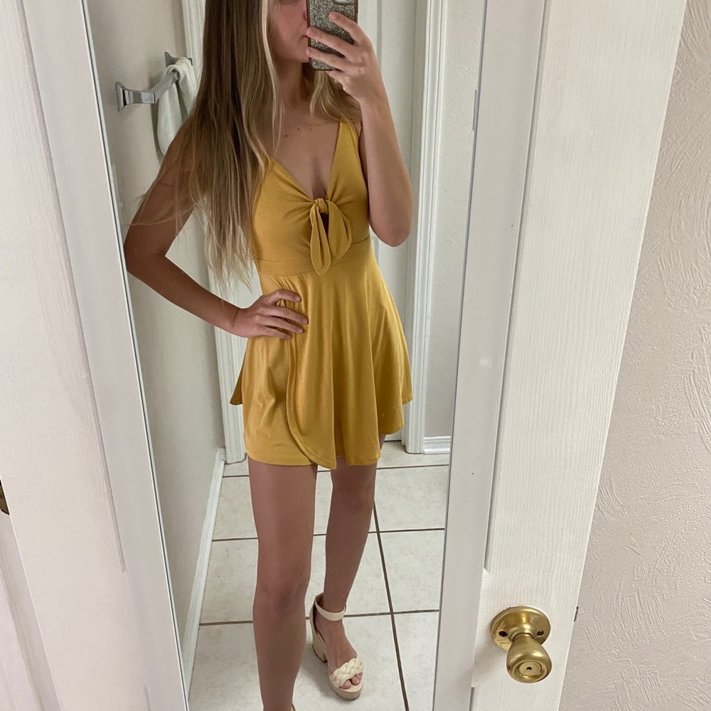 LA hearts mustard romper